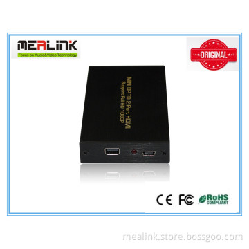 Mini Dp to 2 Port HDMI Converter Support 3D
